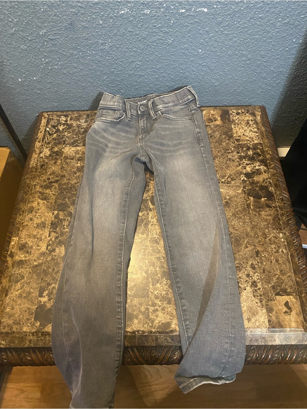 Grey Straight-Leg Jeans